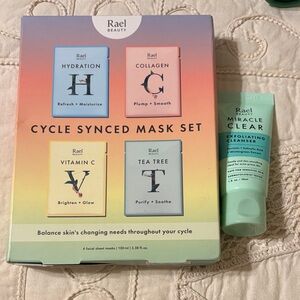 Rare Beauty Cycle Synced Mask Set  With Cleanser